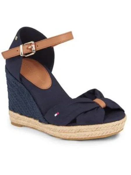 Espadrilky Tommy Hilfiger na kline s otvorenou špičkou
