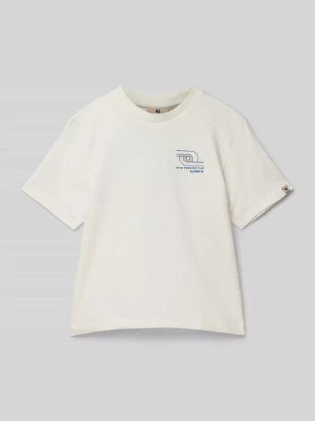 T-shirt z nadrukiem z logo Garcia biała