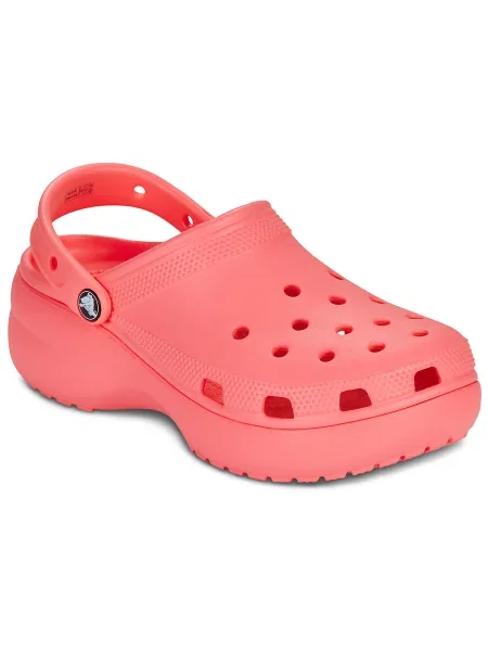 Klasické tenisky Crocs na platforme ružová