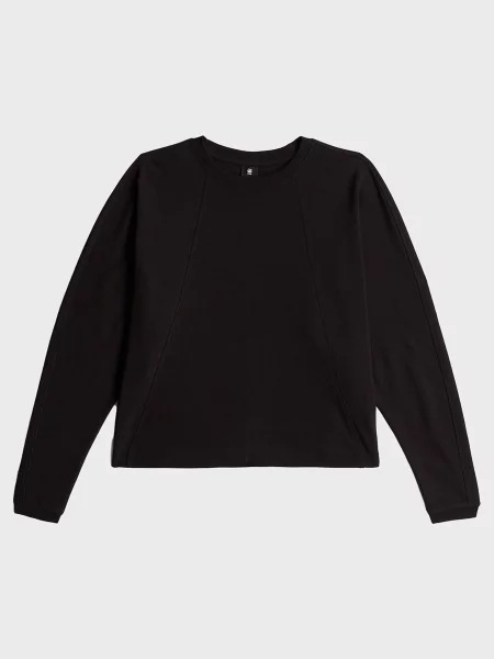 Лонгслів G-star Raw а-силуету чорний
