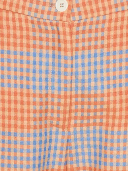 Pantaloni Henrik Vibskov în carouri portocaliu