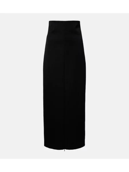 Fusta maxi The Row de lână negru