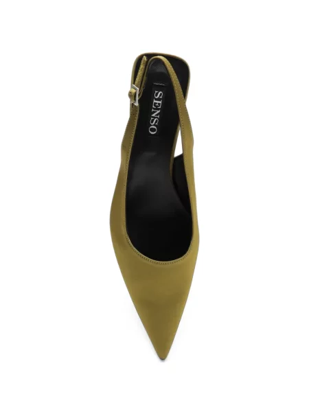 Pantofi cu toc Senso slingback verde