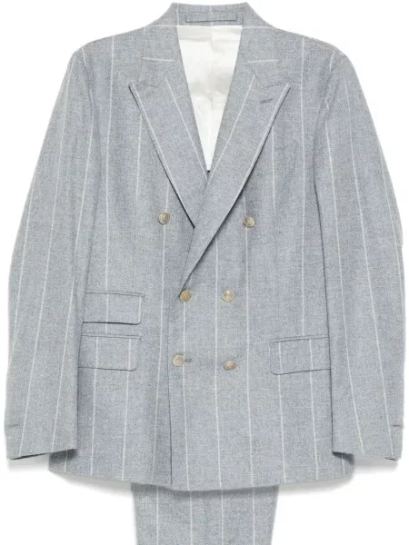 Costum Eleventy cu dungi de costum gri