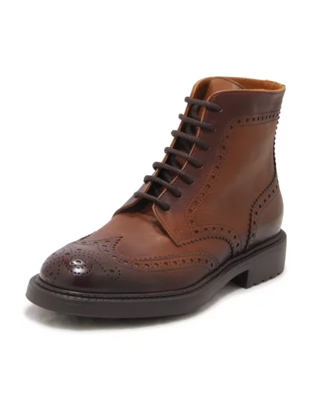 Buty do kostki Doucal's skórzane brązowe