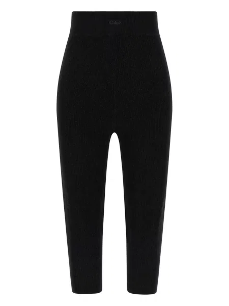 Leggings Chloé tricotate negru