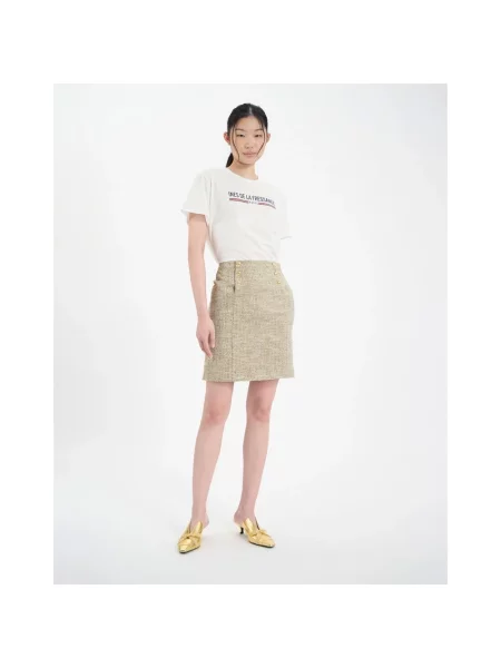 Osłona spódnica ołówkowa Ines De La Fressange Paris żółta