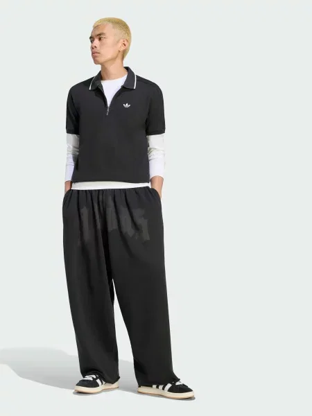 Поло Adidas в полоску черное