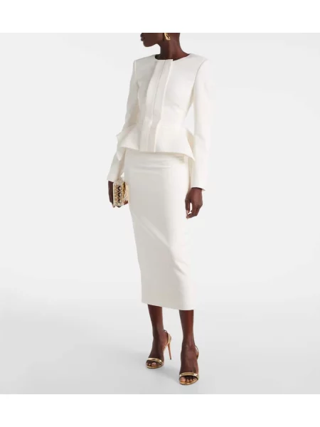 Fustă tip creion Roland Mouret alb