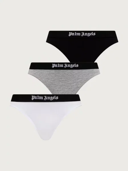 Palm Angels nohavičky dámske s bavlnou biela