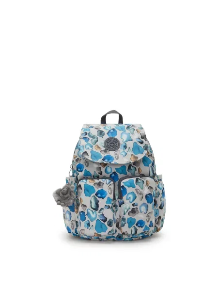 KIPLING Rucsac City Pocket S azur / arămiu / gri argintiu / murdar alb