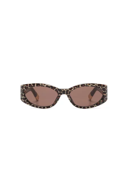 Jacquemus okulary przeciwsłoneczne OVALO brązowe