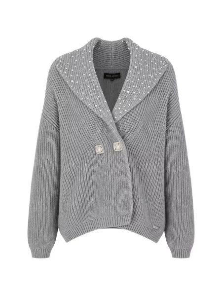 Cardigan Izaak Azanei cu perle gri