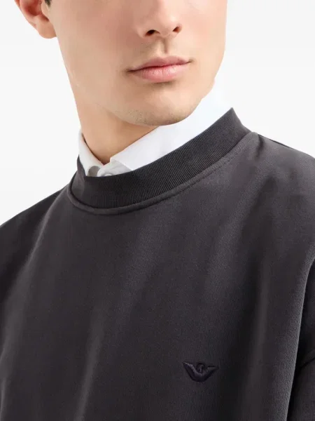 Hanorac crewneck Emporio Armani gri