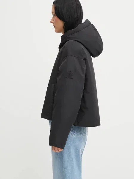 Μπουφάν με επένδυση από πούπουλα Maison Kitsuné Hooded Puffer μαύρο