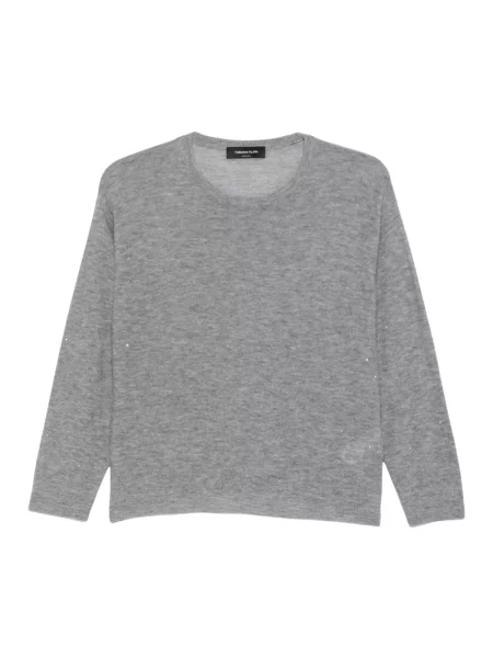 Sweter Fabiana Filippi wełniany szary