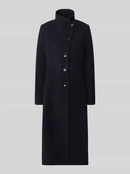 Płaszcz o kroju regular fit ze stójką model NADA' Milo Coats granatowy