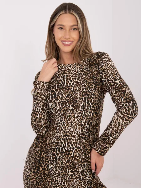 Sukienka Relevance w panterkę czarna