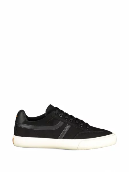 Sneakerși Boss cu șireturi cu imagine din dantelă negru