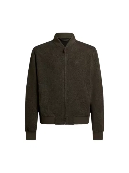 Kurtka bomber Etro żakardowy zielony