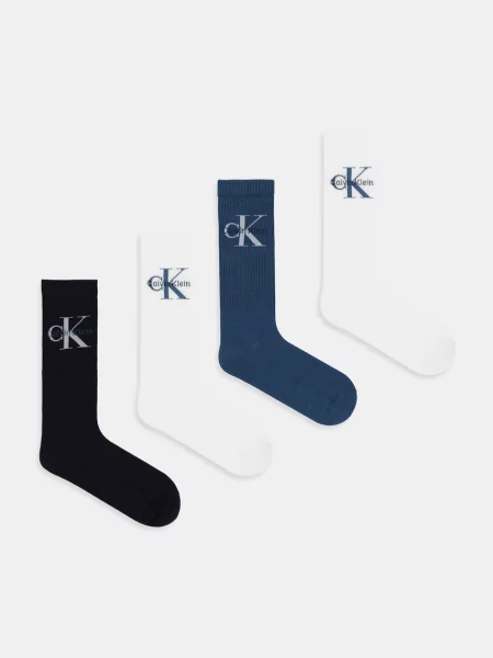Чорапи Calvin Klein Jeans 4 чифта бяло
