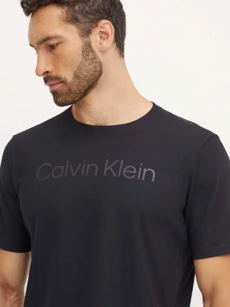 Тениска за трениране Calvin Klein Performance с принт черно