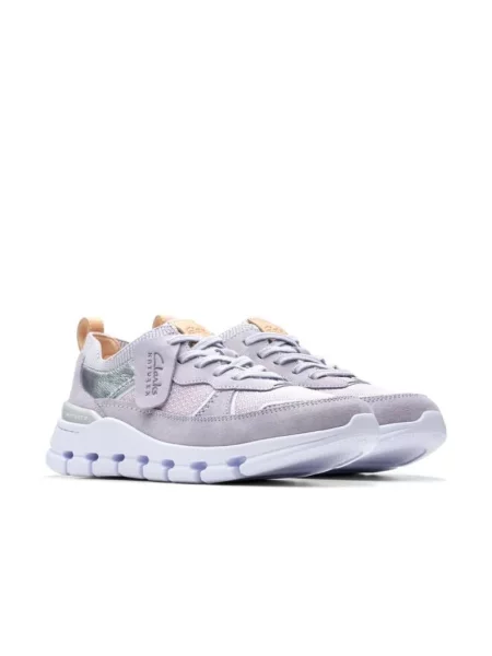 Sneakersy Clarks zamszowe fioletowe