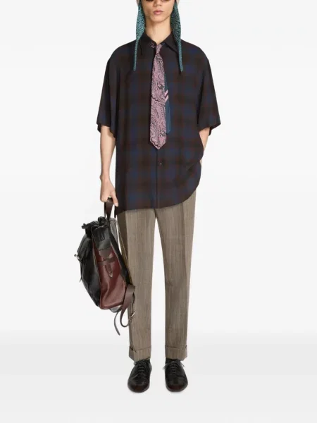 Scurt cămașă Dries Van Noten albastru