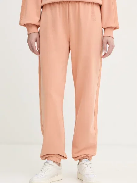 Bombažen spodnji del trenirke Patrizia Pepe oranžna