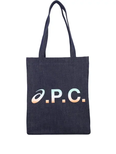 Geantă de mână A.p.c. cu imagine albastru