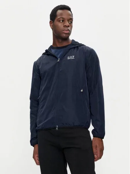 Bomber jakna Emporio Armani modra