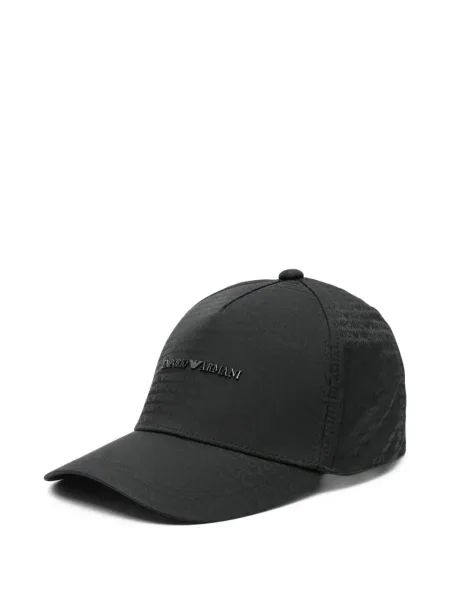 Baseball sapka Emporio Armani autogrammal fekete