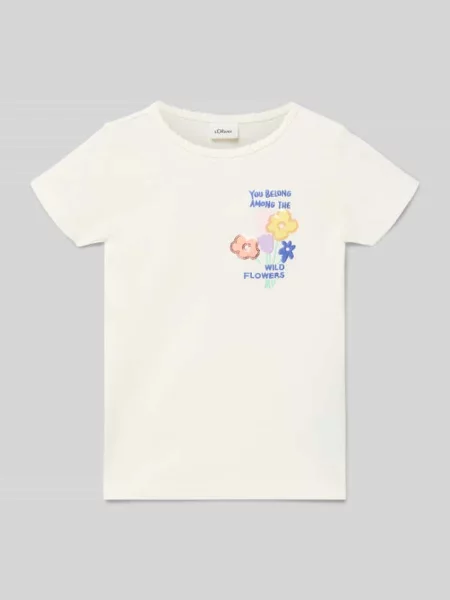 T-shirt o kroju regular fit z czystej bawełny S.oliver Red Label