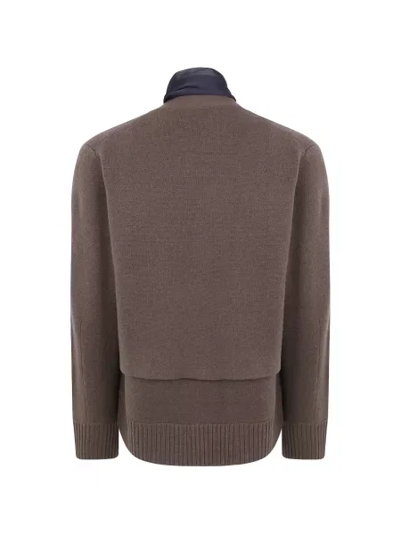 Cardigan Sacai de lână maro