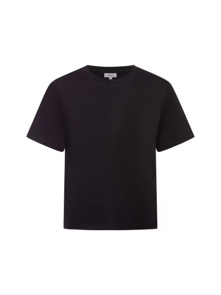 T-shirt o pudełkowym kroju z czystej bawełny S.oliver czarna