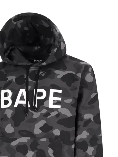Kapucnis melegítő felső A Bathing Ape® nyomtatás fekete
