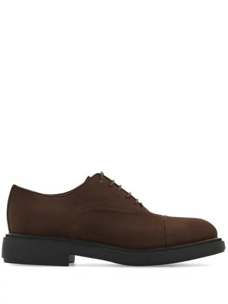 Șapcă Ferragamo cu vârf închis din țesătură twill maro