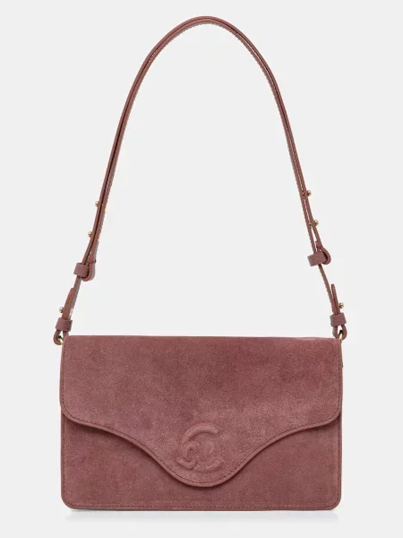 Coccinelle geantă crossbody pentru femei din piele roz
