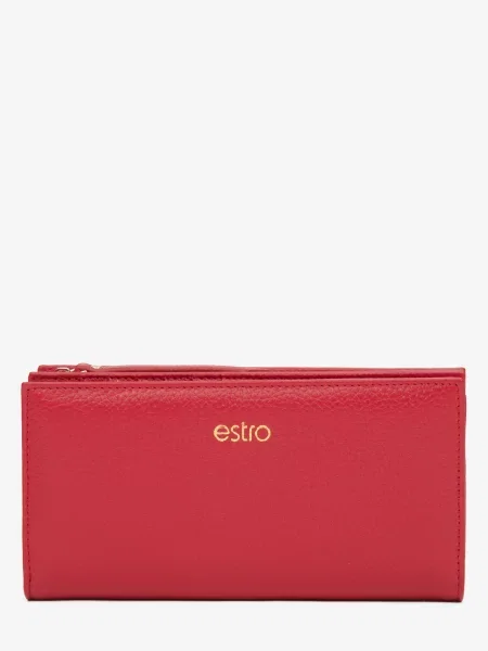 Кожаный кошелек Estro красный