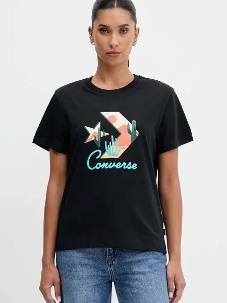 Kratka majica Converse črna