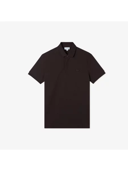 Lacoste Elastyczna Koszulka Polo Paris Regular Fit I Piqué brązowa