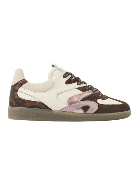 Sneakersy Via Vai skórzane brązowe