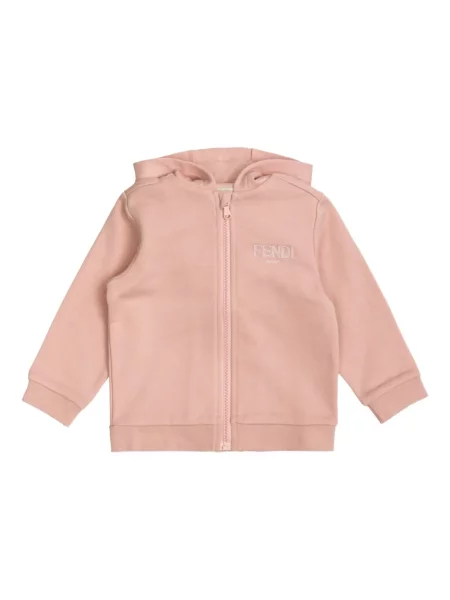 Bluza z kapturem dziecięca Fendi różowa