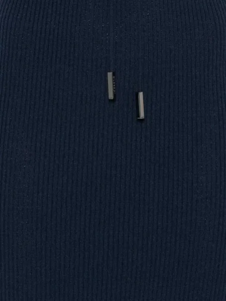 Rochie midi Iceberg cu șireturi tricotate albastru