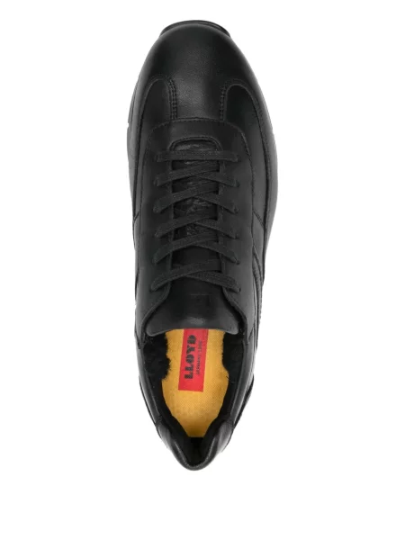 Sneakerși Lloyd cu șireturi din piele negru