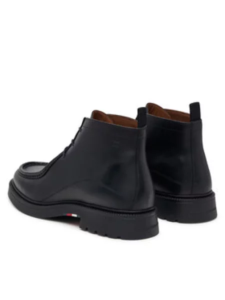 Tommy Hilfiger Auliniai batai Corporate Casual Lth Moc Chukka juoda