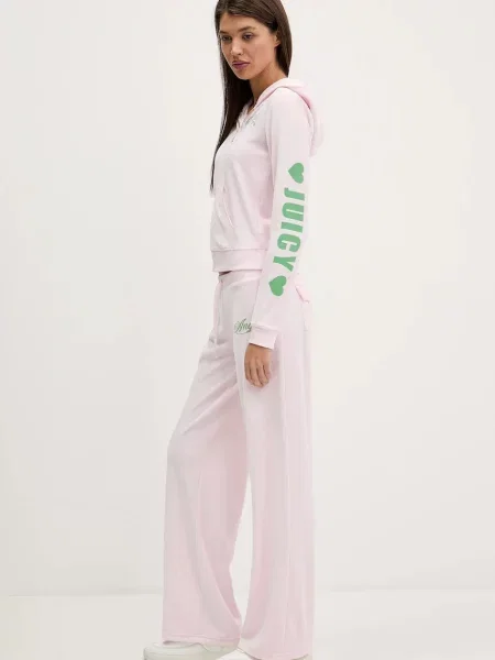 Спортивні штани Juicy Couture Angel з принтом рожевий