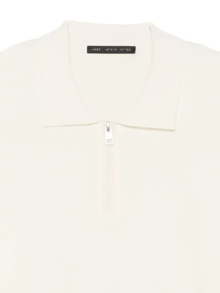 Tricou polo Low Brand alb