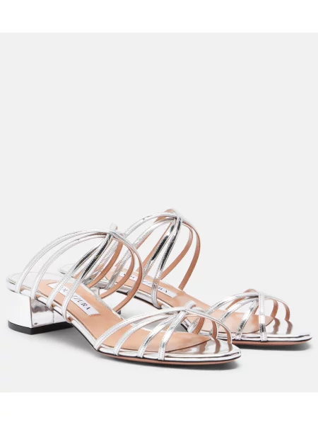 Papuci tip mules Aquazzura din piele
