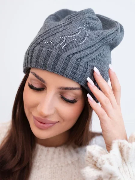 Căciulă Kesi de lână de cristal gri